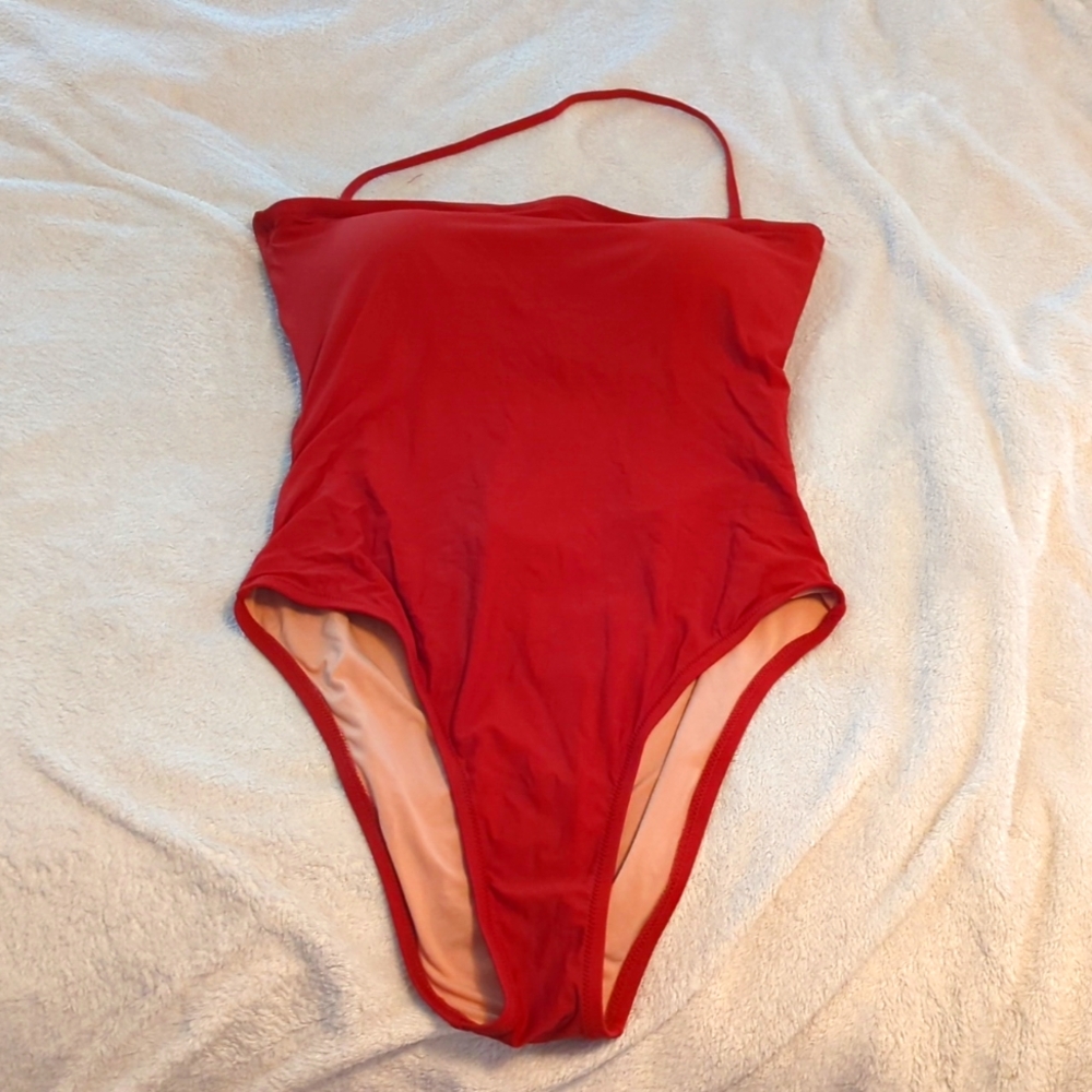 JCrew criss cross bandeau swimsuit, NWT 12